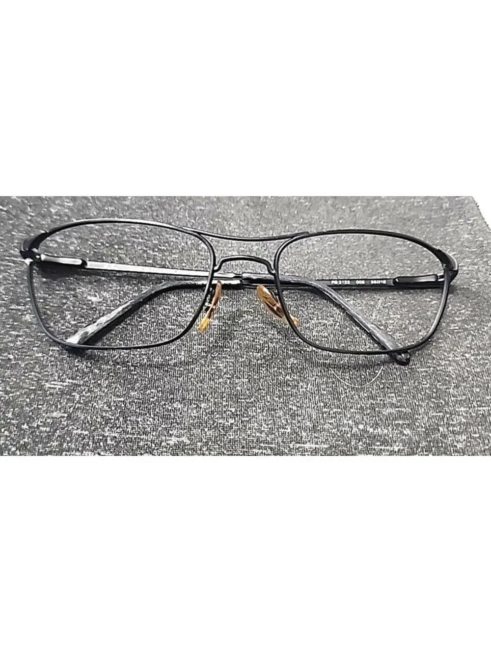 Ray Ban RB3132 006 BLACK Metal Square Sunglasses Frame 56-18 READ
